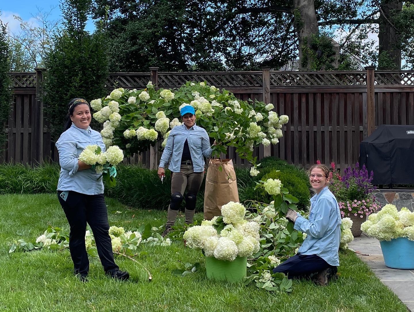 Garden maintenance team